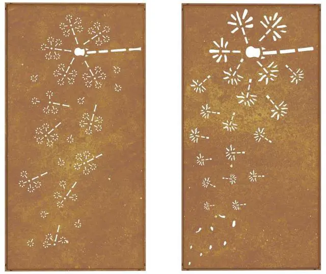 Alt view image 5 of 7 - vidaXL Garden Wall Decoration Rusty Corten steel Large Decorative Inlays