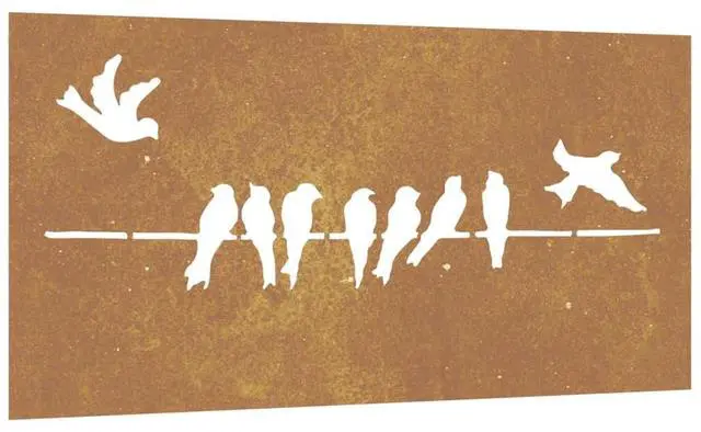Alt view image 2 of 7 - vidaXL Garden Wall Decoration Rustic Corten Steel Decorative Design