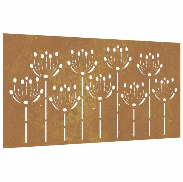 Alt view image 2 of 7 - vidaXL Garden Wall Decoration Rusty Corten Steel 41.3 x 21.7 in