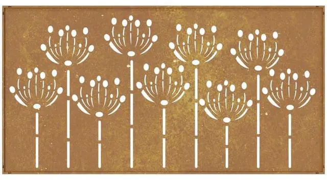Alt view image 5 of 7 - vidaXL Garden Wall Decoration Rusty Corten Steel 41.3 x 21.7 in