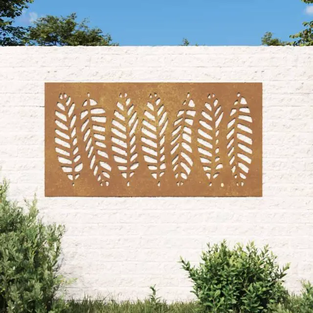Main image of vidaXL Garden Wall Decoration Rusty brown Corten steel Large Durable
