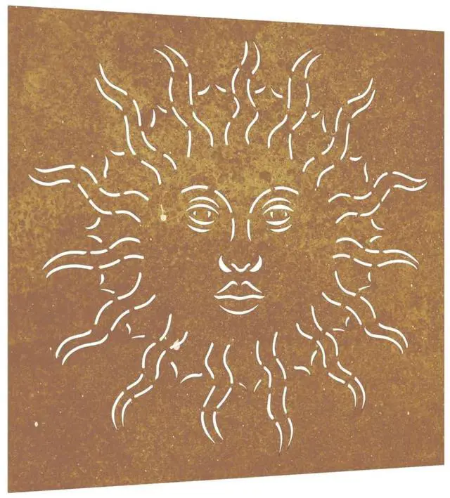 Alt view image 2 of 7 - vidaXL Garden Wall Decoration Starts as normal metal, rusts over time