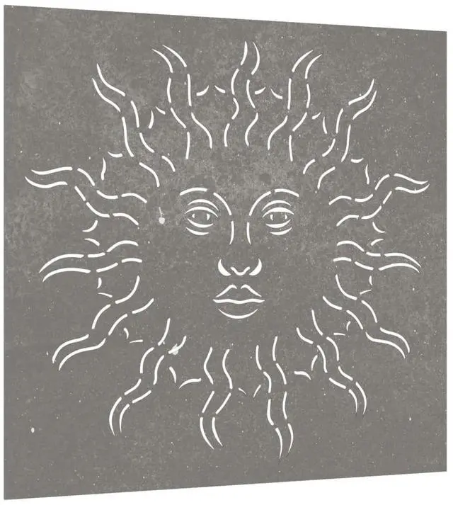 Alt view image 3 of 7 - vidaXL Garden Wall Decoration Starts as normal metal, rusts over time