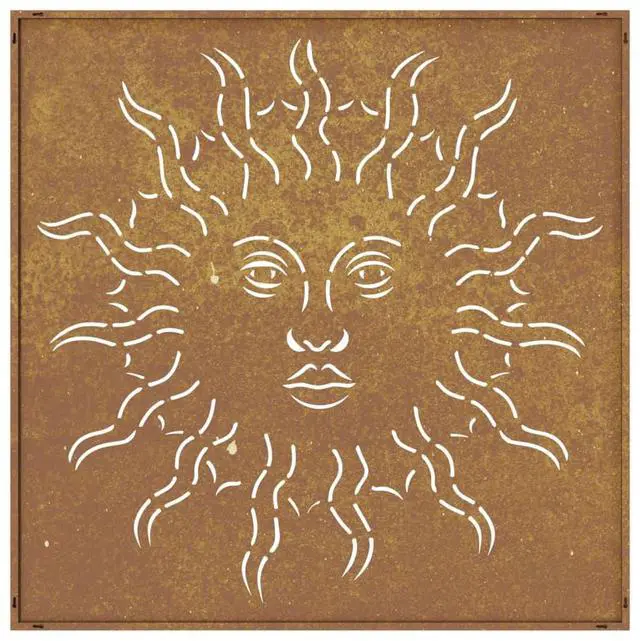 Alt view image 5 of 7 - vidaXL Garden Wall Decoration Starts as normal metal, rusts over time