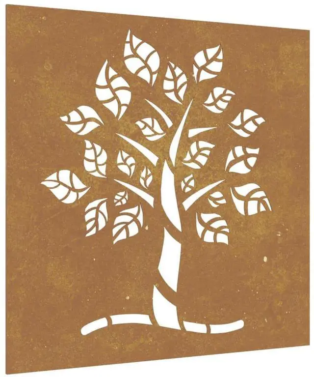 Alt view image 2 of 7 - vidaXL Garden Wall Decoration First brown, then rusty Corten steel Medium