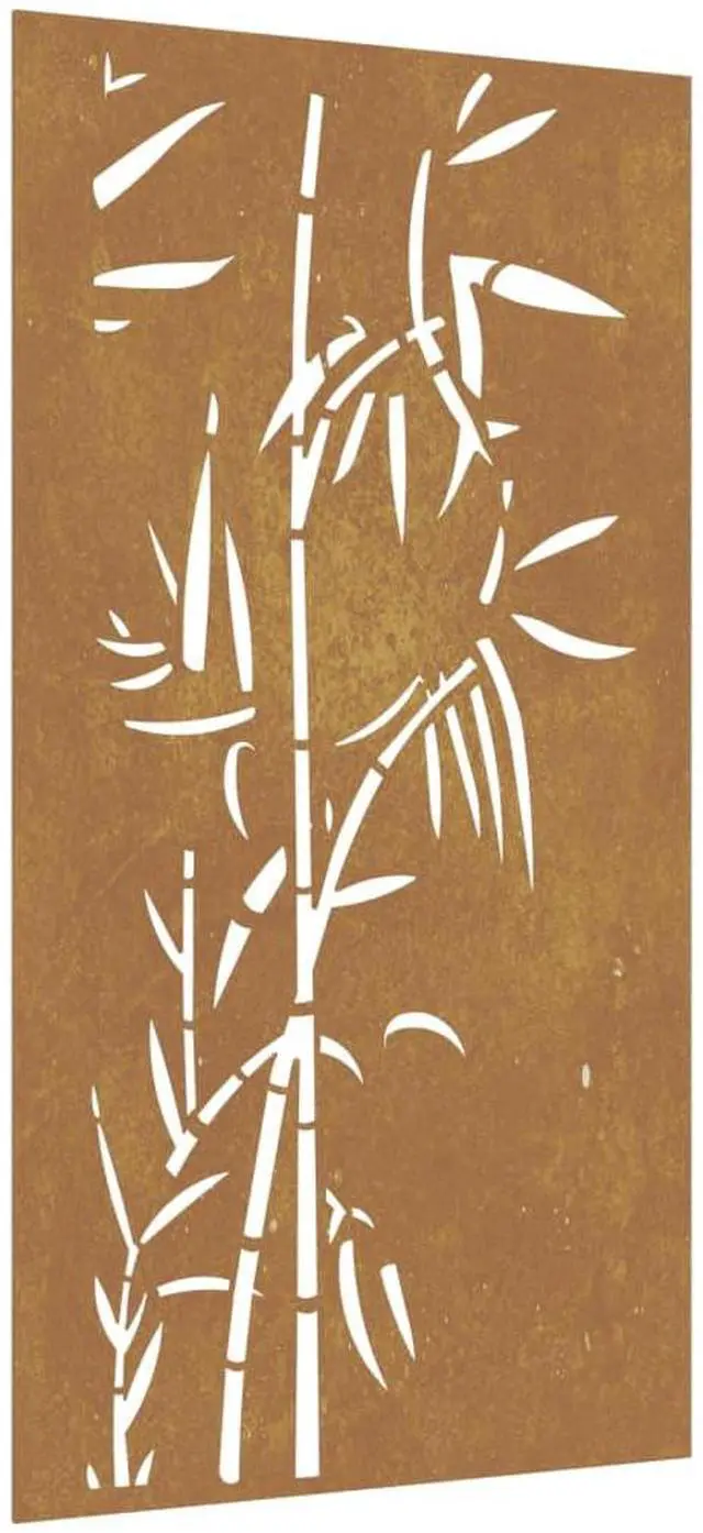 Alt view image 2 of 7 - vidaXL Garden Wall Art Rusty Corten Steel 41.3x21.7 in Decorative Inlays