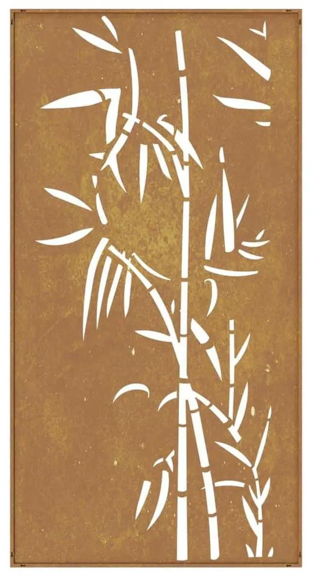 Alt view image 5 of 7 - vidaXL Garden Wall Art Rusty Corten Steel 41.3x21.7 in Decorative Inlays