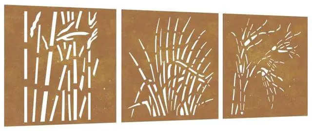 Alt view image 2 of 7 - vidaXL Garden Wall Decoration Rusty Corten Steel Medium