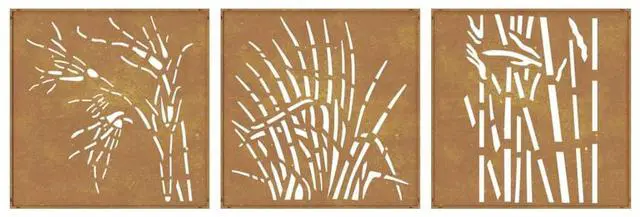 Alt view image 5 of 7 - vidaXL Garden Wall Decoration Rusty Corten Steel Medium