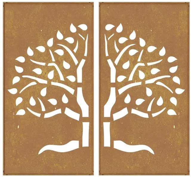 Alt view image 5 of 7 - vidaXL Garden Wall Decoration Rusty Corten steel 41.3 x 21.7 in