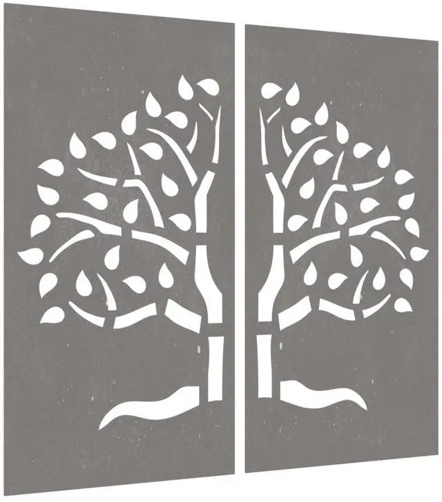 Alt view image 3 of 7 - vidaXL Garden Wall Decoration Rusty Corten steel 41.3 x 21.7 in
