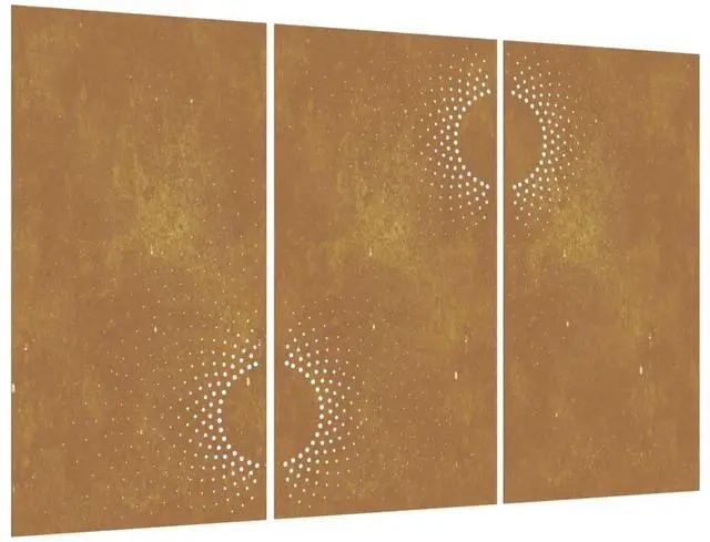 Alt view image 2 of 7 - vidaXL Garden Wall Decoration Rusty Corten steel 41.3 x 21.7 in