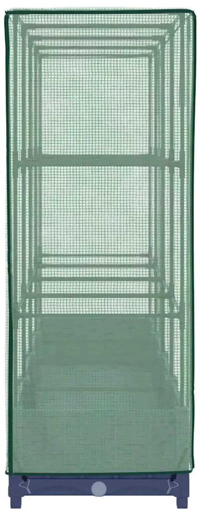 Alt view image 5 of 7 - vidaXL Raised Bed Blue grey PP (polypropylene) 63.0 in x 15.7 in x 48.4 in