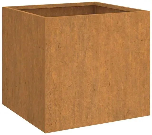 Alt view image 2 of 7 - vidaXL Planter Rusty Corten Steel Medium Durable Planter Rectangular