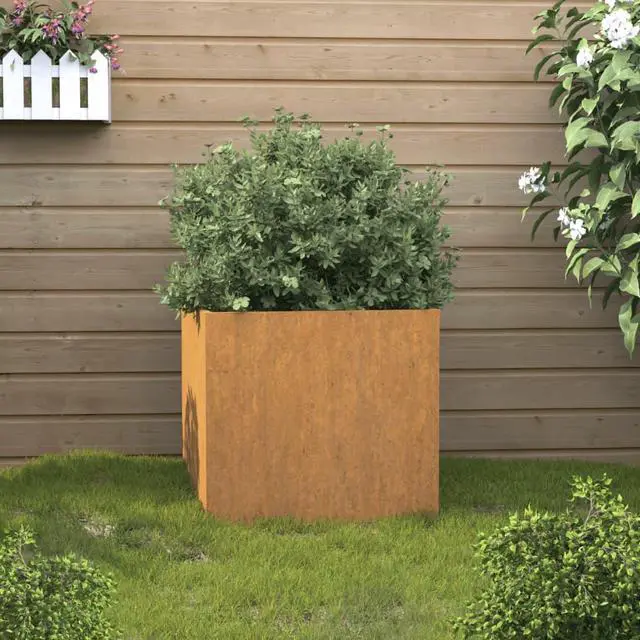 Main image of vidaXL Planter Rusty Corten Steel Medium Durable Planter Rectangular