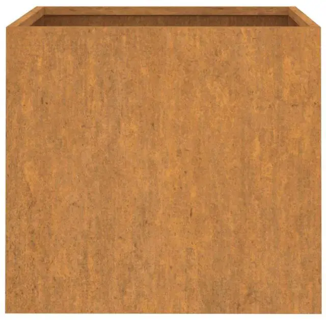 Alt view image 5 of 7 - vidaXL Planter Rusty Corten Steel Medium Durable Planter Rectangular