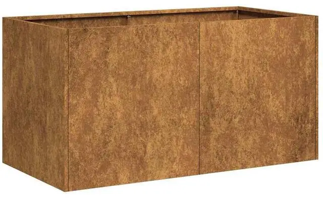 Alt view image 2 of 7 - vidaXL Planter Rusty Weathering Steel Large Decorative Inlays Planter