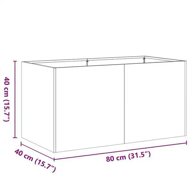 Alt view image 4 of 7 - vidaXL Planter Rusty Weathering Steel Large Decorative Inlays Planter