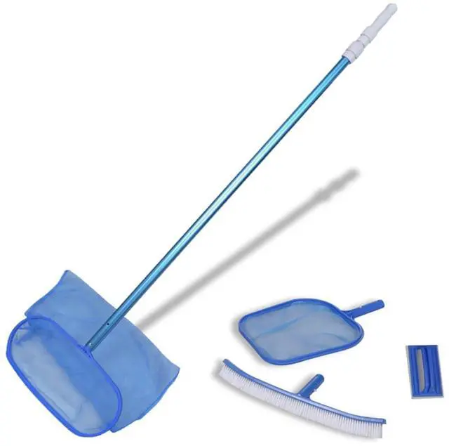Alt view image 14 of 15 - vidaXL Pool Cleaning Kit Swimming Pool Cleaner with Leaf Skimmers and Brushes