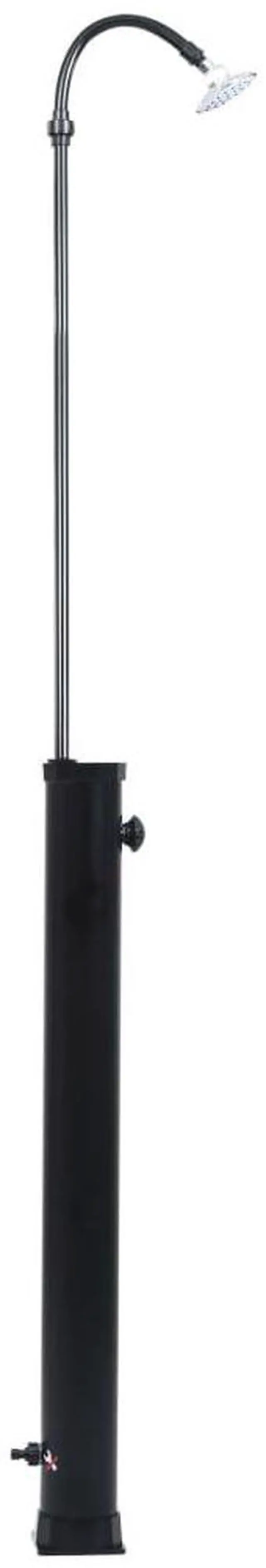 Alt view image 10 of 12 - vidaXL Garden Solar Shower Black 84.6" 2.1 gal