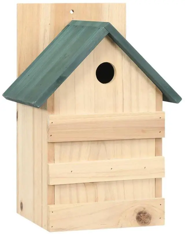 Alt view image 6 of 16 - vidaXL Bird House 4 Pcs Wooden Bird House for Finch Bluebird Solid Wood Fir