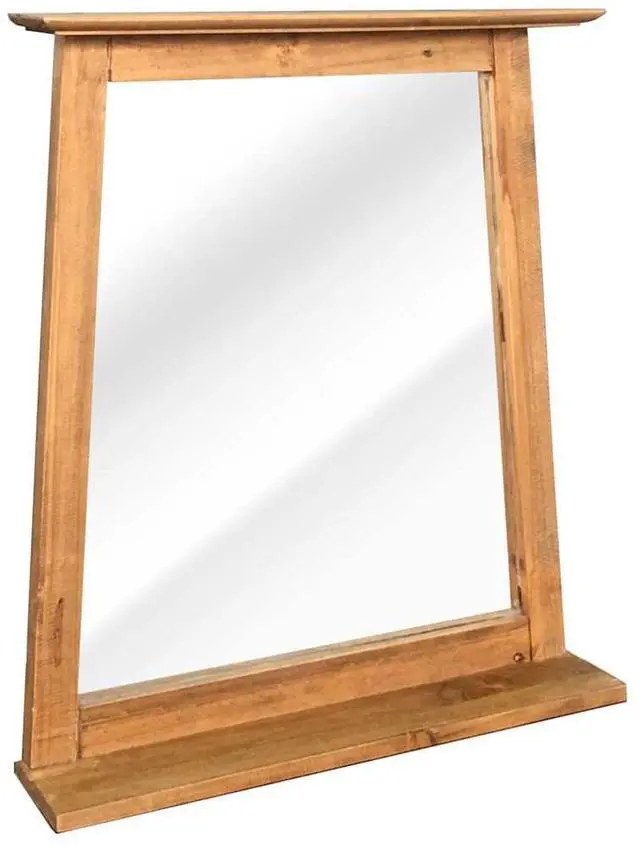 Alt view image 11 of 11 - vidaXL Wall Mirror Vanity Mirror Bathroom Decorative Mirror Solid Pinewood
