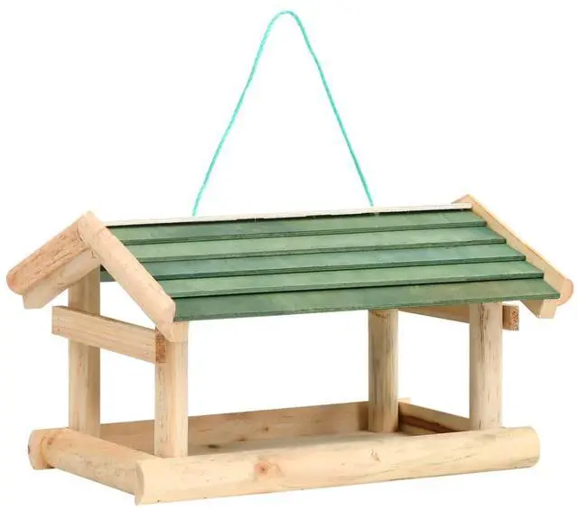 Alt view image 13 of 13 - vidaXL Bird Feeder Solid Wood 13.8"x11.6"x8.3"