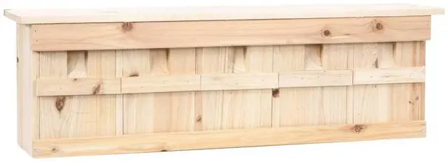Alt view image 13 of 15 - vidaXL Sparrow House Nest Box with 5 Rooms for Outdoor Garden Solid Wood Fir