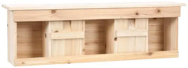 Alt view image 14 of 15 - vidaXL Sparrow House Nest Box with 5 Rooms for Outdoor Garden Solid Wood Fir