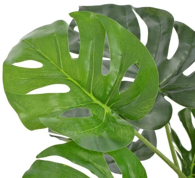 Alt view image 4 of 4 - vidaXL Artificial Plant Monstera with Pot Green 39.4"