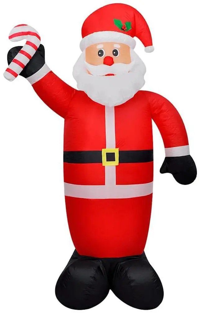 Alt view image 12 of 14 - vidaXL Christmas Inflatable Santa Claus 94.5"