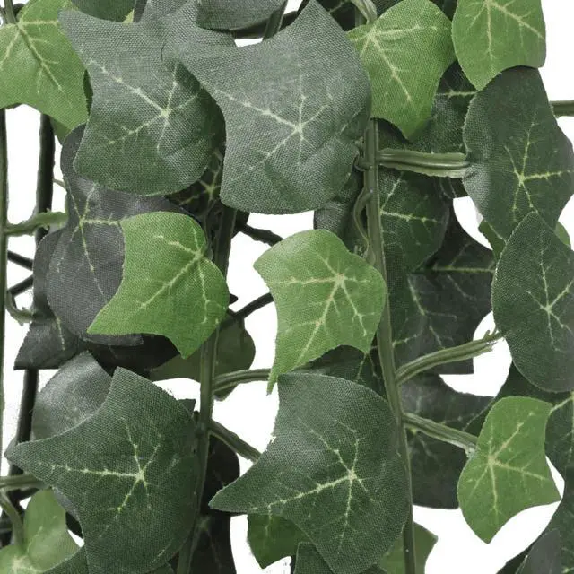 Alt view image 6 of 6 - vidaXL 2x Artificial Ivy Bush 35" Green Plant Potted Home Decor Patio Fake
