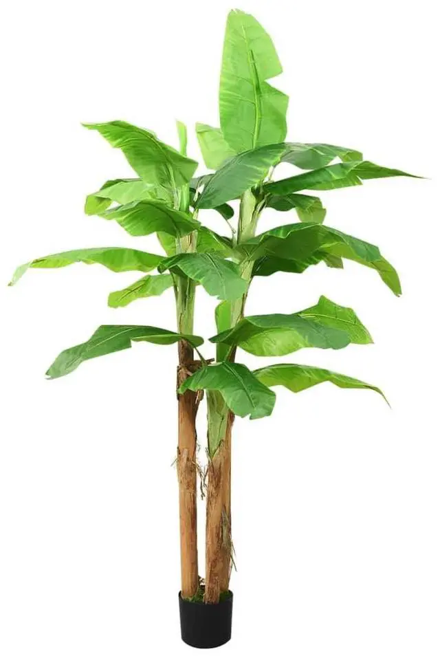 Alt view image 7 of 12 - vidaXL Artificial Banana Tree with Pot 118.1" Green