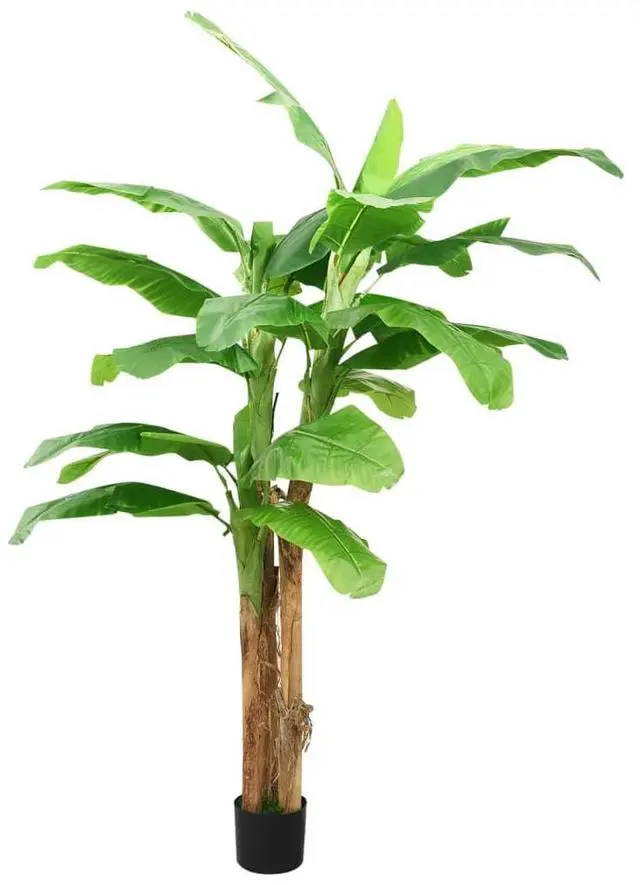 Alt view image 8 of 12 - vidaXL Artificial Banana Tree with Pot 118.1" Green