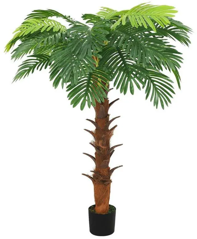 Alt view image 4 of 9 - vidaXL Artificial Cycas Palm with Pot 63" Green