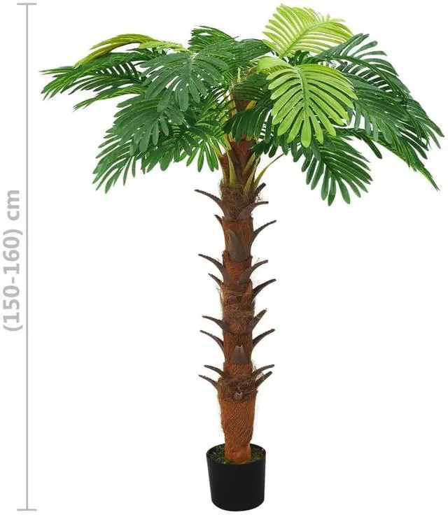 Alt view image 9 of 9 - vidaXL Artificial Cycas Palm with Pot 63" Green