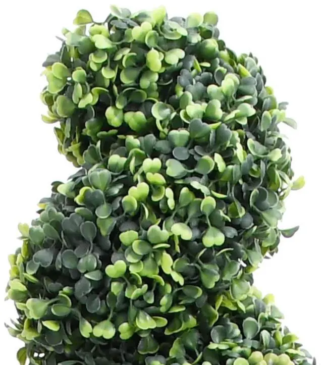 Alt view image 7 of 10 - vidaXL Artificial Boxwood Spiral Plant with Pot Green 23.2"