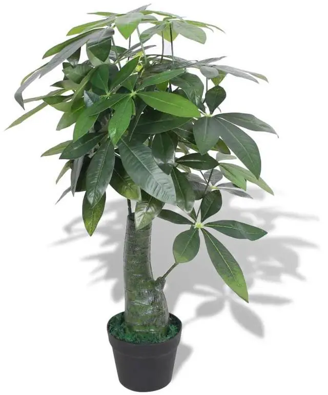 Alt view image 5 of 6 - vidaXL Artificial Tree with Pot Faux Leaves Decor Artificial Plant 33.5" Green