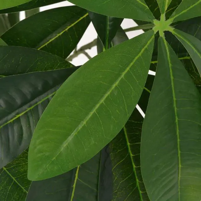 Alt view image 6 of 6 - vidaXL Artificial Tree with Pot Faux Leaves Decor Artificial Plant 33.5" Green