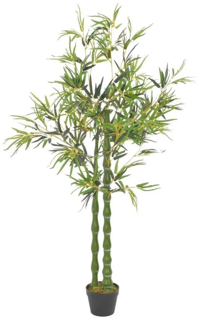 Alt view image 4 of 5 - vidaXL Artificial Plant Bamboo with Pot Green 63"