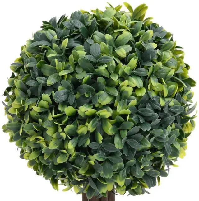 Alt view image 10 of 11 - vidaXL Artificial Boxwood Plants 2 pcs with Pots Ball Shaped Green 22"