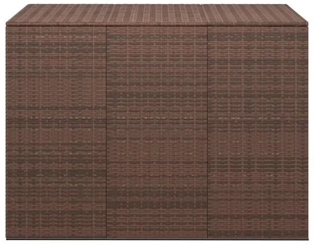 Alt view image 9 of 11 - vidaXL Patio Cushion Box PE Rattan Brown