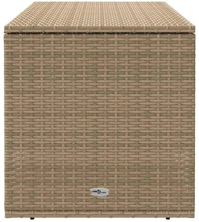 Alt view image 5 of 7 - vidaXL Cushion Box Beige PE rattan, powder-coated steel, polyester Medium