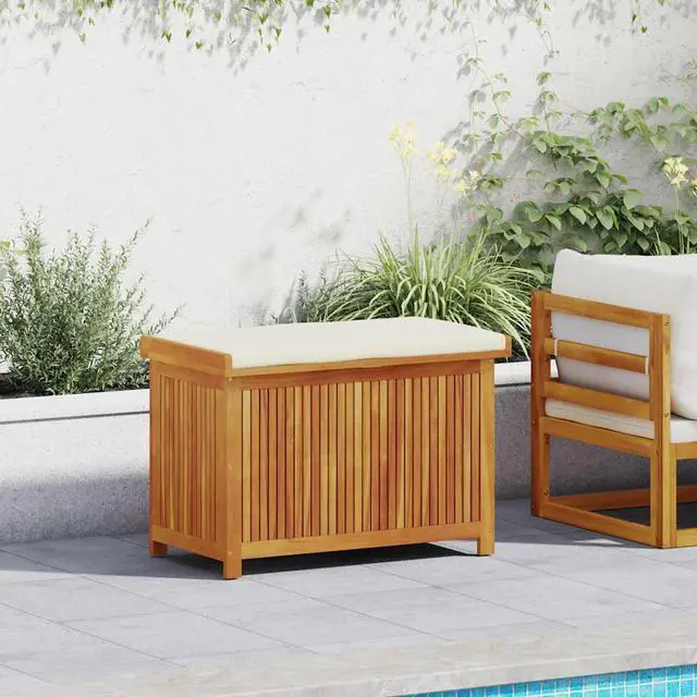Main image of vidaXL Cushion Box Wood Natural Solid Acacia wood Medium Cushion Box