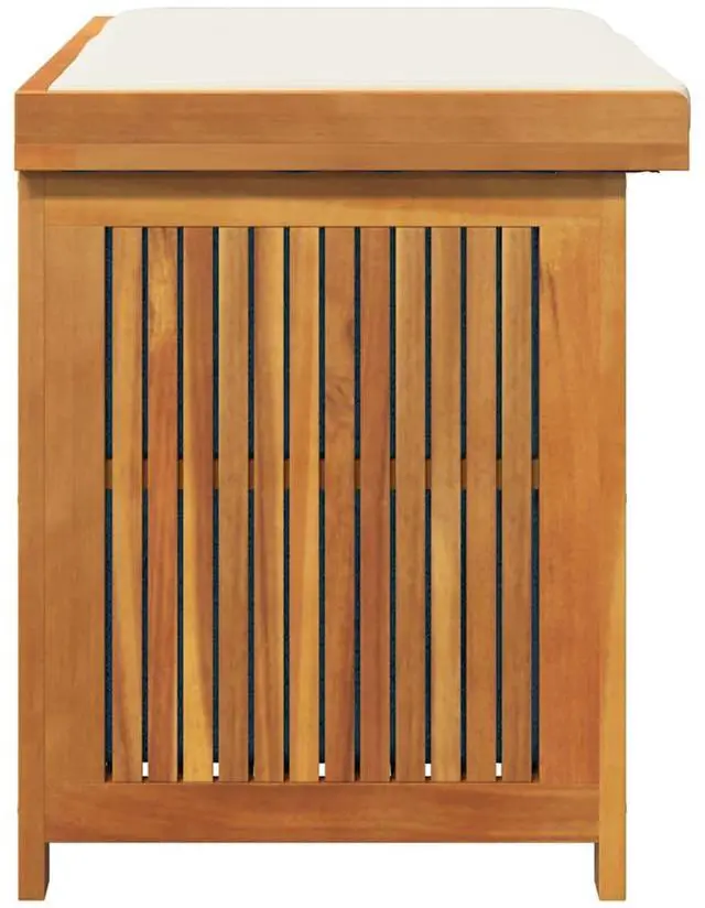 Alt view image 6 of 7 - vidaXL Cushion Box Wood Natural Solid Acacia wood Medium Cushion Box