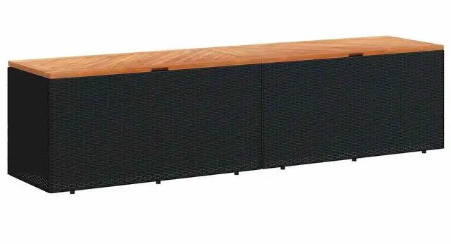 Alt view image 2 of 7 - vidaXL Garden Storage Box Black and Brown