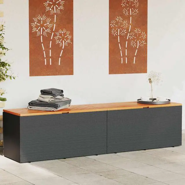 Main image of vidaXL Garden Storage Box Black and Brown