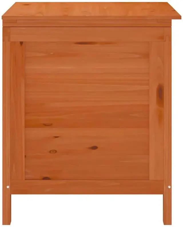 Alt view image 5 of 7 - vidaXL Garden Storage Box Brown Solid Fir Wood 19.7x19.3x22.2 in Square