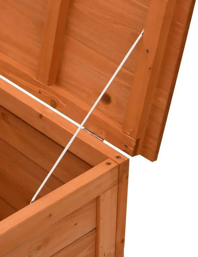 Alt view image 7 of 7 - vidaXL Garden Storage Box Brown Solid Fir Wood 19.7x19.3x22.2 in Square