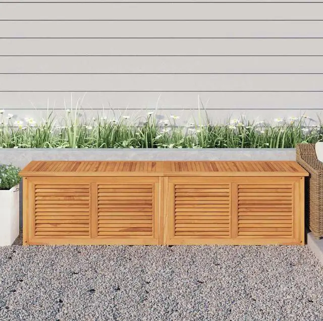 Main image of vidaXL Garden Storage Box Warm wood Solid Teak Wood Large